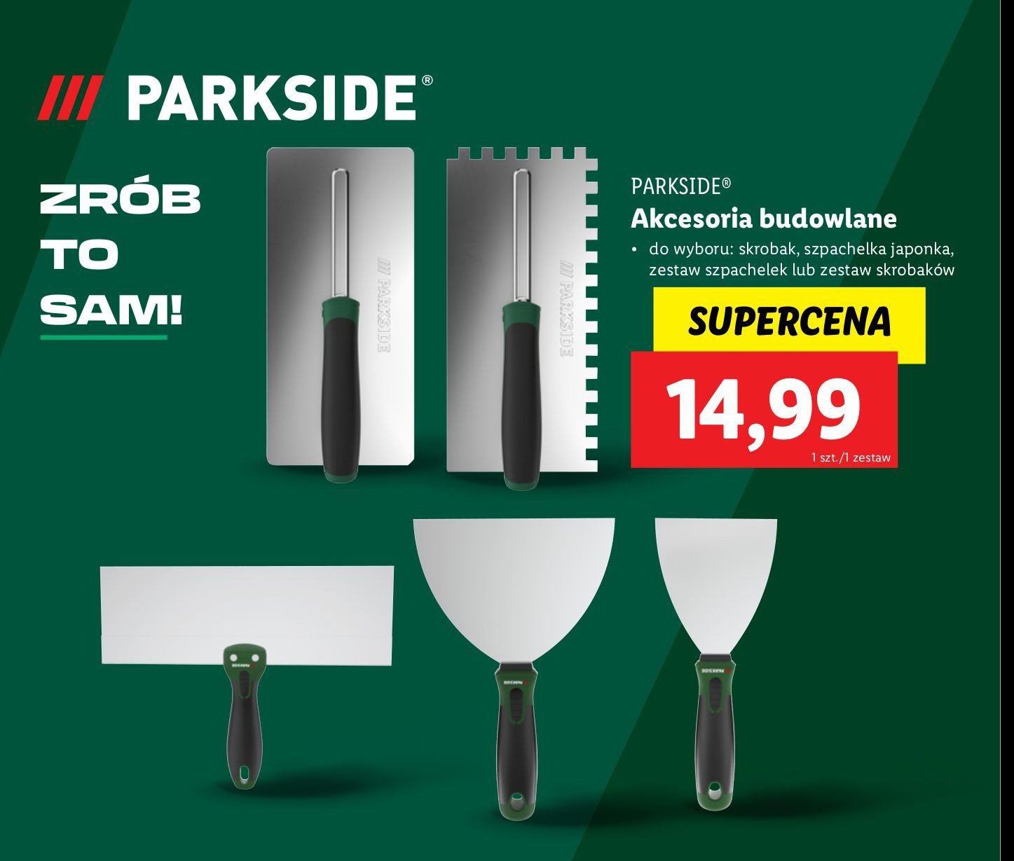 Szpachelka japonka Parkside promocja w Lidl