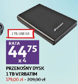Dysk twardy usb 3.0 1 tb Verbatim promocja