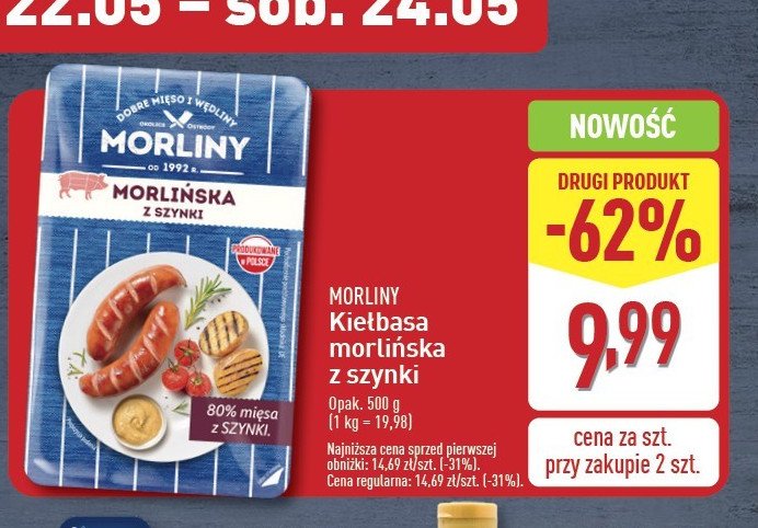 Kiełbasa morlińska z szynki Morliny promocja