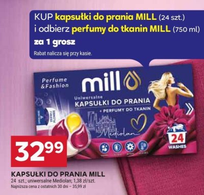 Kapsułki do prania Mill uniwersalne Mediolan promocja w Stokrotka