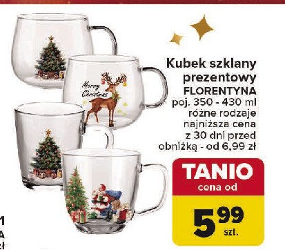 Kubek szklany Florentyna promocja w Carrefour