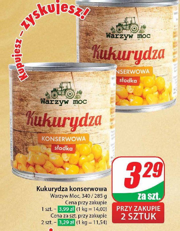 Kukurydza konserwowa Warzyw moc promocja