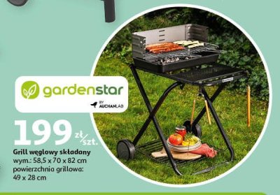 Grill węglowy składany 58.5 x 70 x 82 cm Garden star promocja