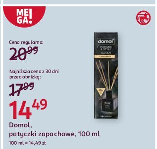 Patyczki zapachowe luxury black Domol perfume & style promocja