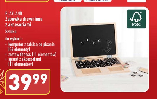 Zestaw drewniany fitness Playland promocja