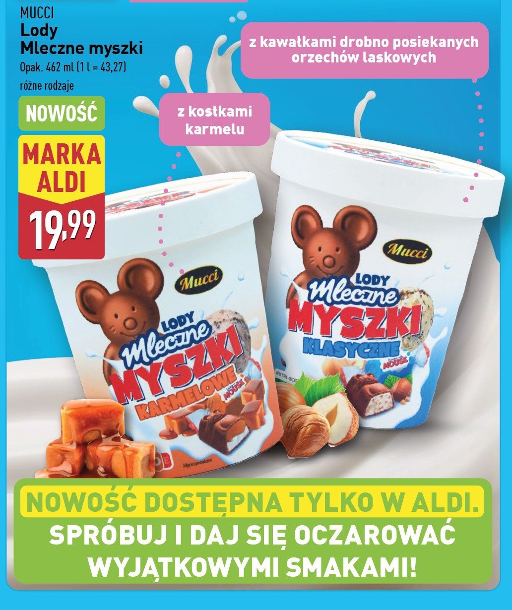 Lody mleczne myszki klasyczne Mucci promocja