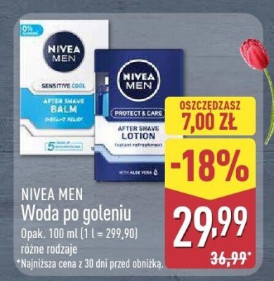 Woda po goleniu różne rodzaje promocja w Aldi