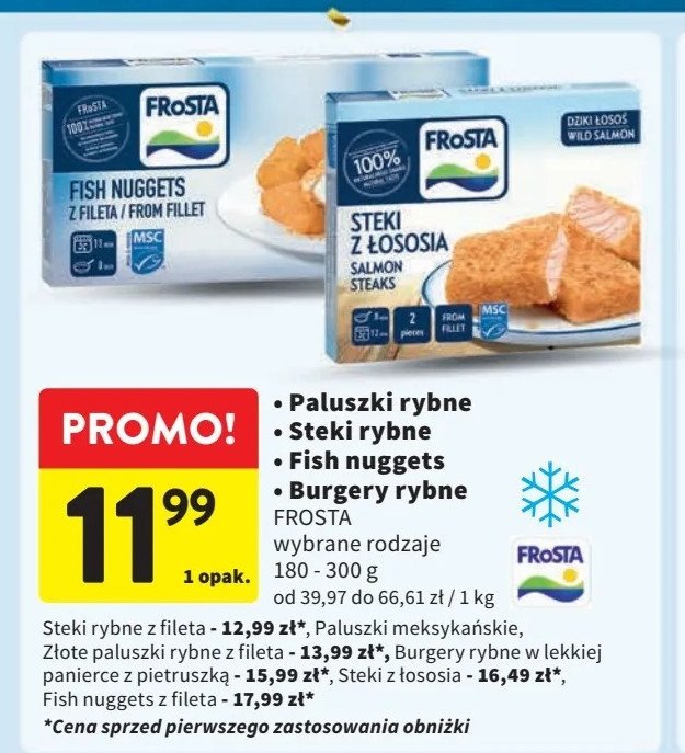 Paluszki rybne Frosta promocja