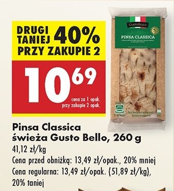Pinsa classica Gustobello promocja