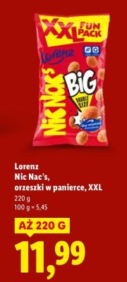Orzeszki w panierce Nic Nac's XXL promocja w Lidl