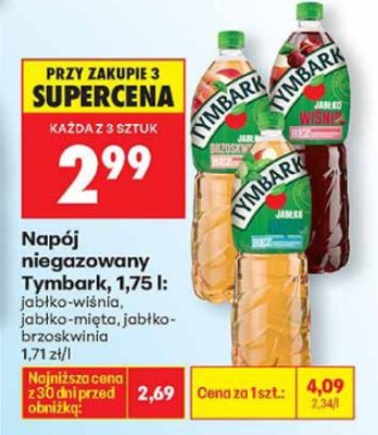 Napój niegazowany Tymbark jabłko-wiśnia 1,75l promocja w Biedronka