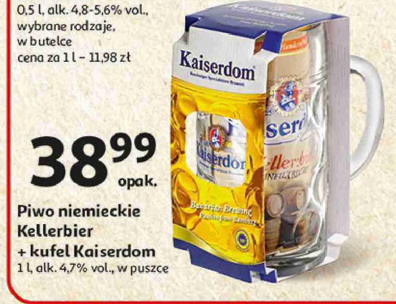 Piwo + kufel KAISERDOM HEFE DARK promocja