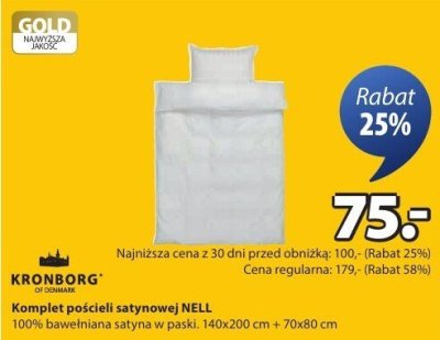 Komplet pościeli satynowej NELL promocja w Jysk