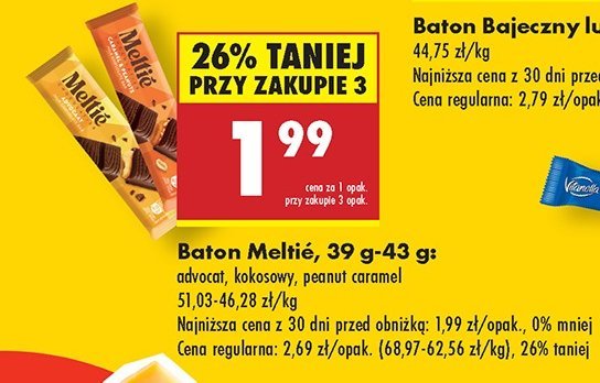 Baton peanut caramel Meltie promocja