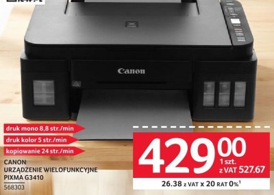 Urządzenie wielofunkcyjne CANON PIXMA G3410 promocja w Selgros