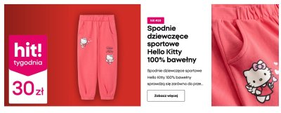 Spodnie dziewczęce sportowe 100% bawełny promocja w Pepco