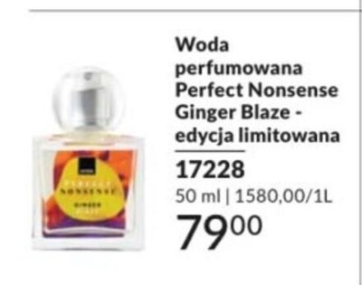 Woda perfumowana Perfect Nonsense Ginger Blaze edycja limitowana promocja w AVON