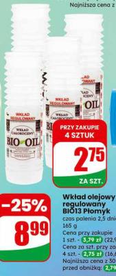 Wkład olejowy regulowany Płomyk promocja w Dino