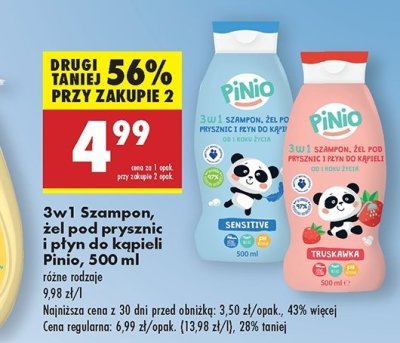 Szampon żel i płyn do kąpieli sensitive Pinio promocja