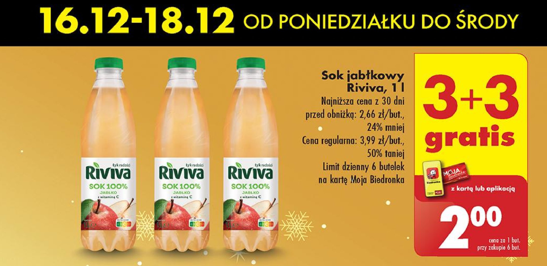 Sok jabłkowy Riviva - Biedronka promocja w Biedronka