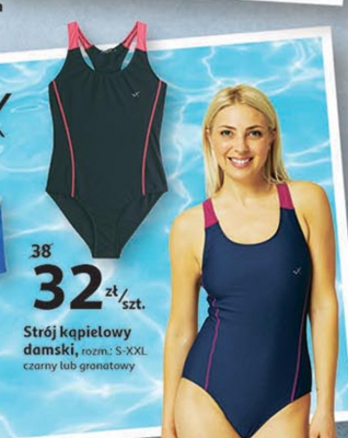 Stój kąpielowy jednoczęściowy damski s-xxl Auchan inextenso promocja