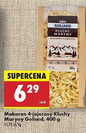 Makaron kluchy maryny Goliard promocja w Biedronka