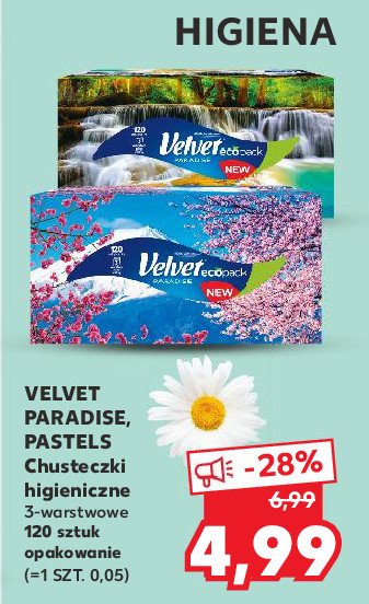 Chusteczki higieniczne pastels Velvet promocje
