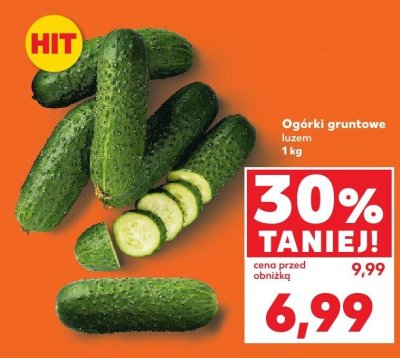 Ogórki gruntowe luzem promocja w Kaufland