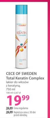 Lakier do włosów CECE OF SWEDEN Total Keratin Complex promocja w Hebe