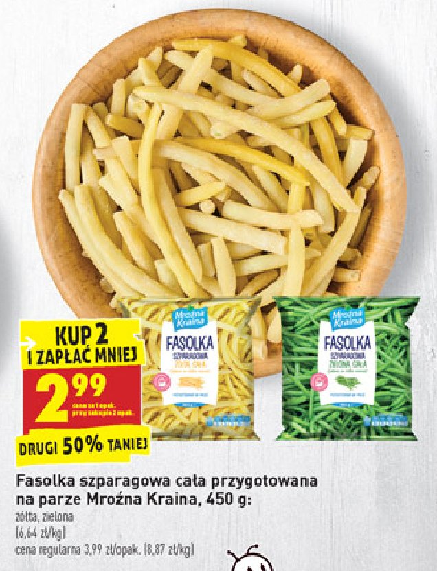 Fasolka szparagowa żółta Mroźna kraina promocja