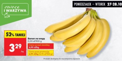 Banan na wagę Biedronka promocja