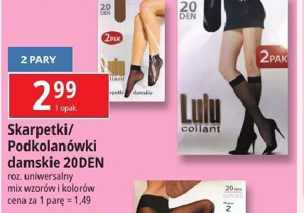 Skarpetki czarne Lulu collant promocja