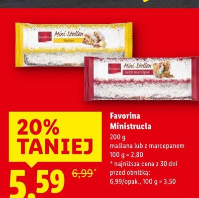 Ciasto Ministrucla z marcepanem promocja w Lidl