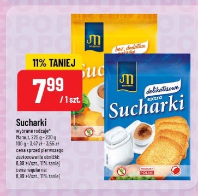 Sucharki wybrane rodzaje Mamut promocja w POLOmarket