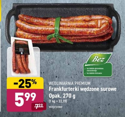 Frankfurterki surowe Wędliniarnia premium promocja
