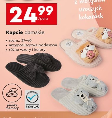 Kapcie damskie promocja w Biedronka