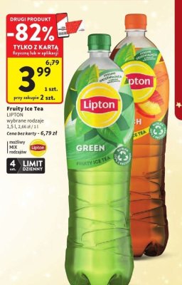 Napój Fruity Ice Tea LIPTON wybrane rodzaje 1,5 l / 2,66 zł / 1 l promocja w Intermarche