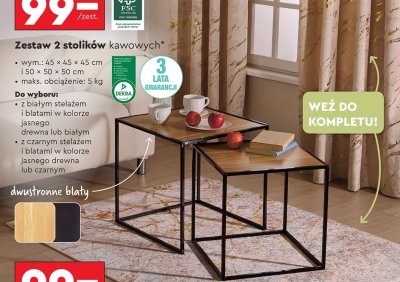 Zestaw 2 stolików kawowych Biedronka promocja w Biedronka