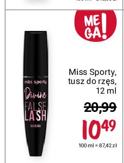 Tusz do rz臋s MISS SPORTY DIVINE FALSE LASH promocja
