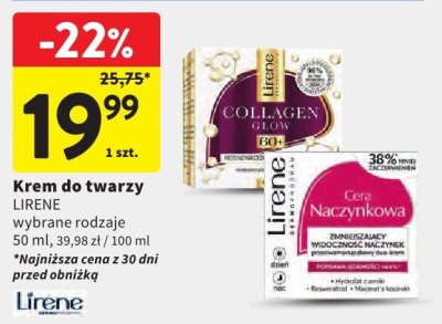 Krem do twarzy wybrane rodzaje 50 ml LIRENE promocja w Intermarche