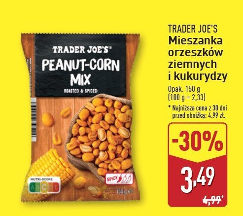 Mieszanka orzeszków ziemnych i kukurydzy Trader joe's promocja w Aldi