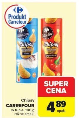 Chipsy CARREFOUR w tubie promocja w Carrefour