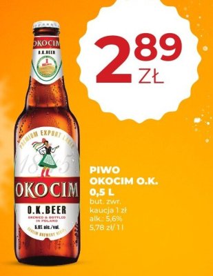 Piwo Okocim O.K. 0,5 L promocja w Duży Ben