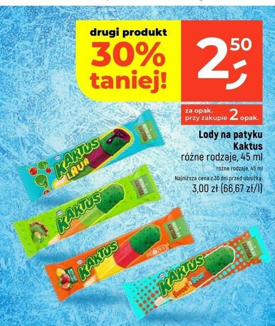 Lody kaktus-jablko Nestle kaktus promocja