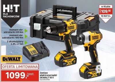 Zestaw elektronarzędzi DEWALT 18 V promocja w Leroy Merlin