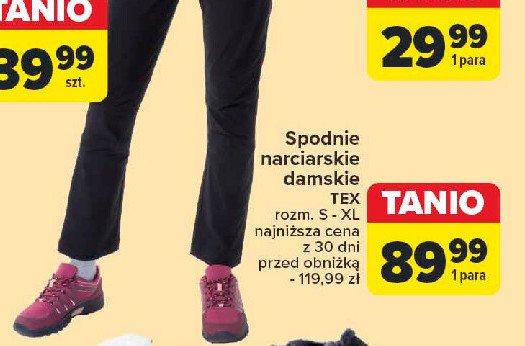 Spodnie narciarskie damskie s-xl Tex promocja