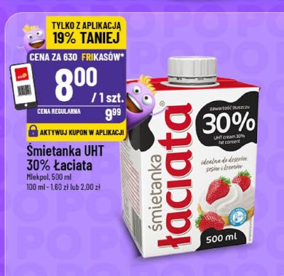 Śmietanka UHT 30%  promocja w POLOmarket