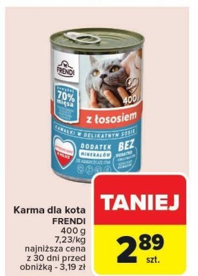 Karma dla kota FRENDI z łososiem promocja w Carrefour Market