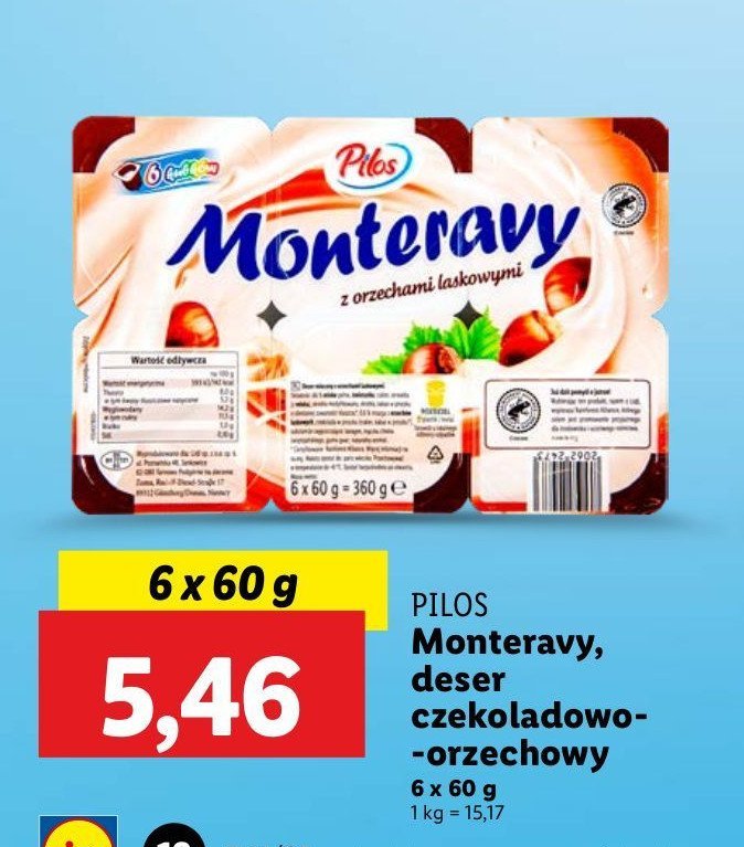 Deser mleczny czekoladowy Pilos monteravy promocja