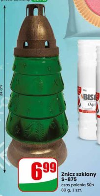 Znicz szklany S-875 promocja w Dino